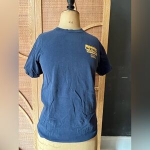 Gildan dicks last resort Boston drink every afternoon Dark Blue Short Sleeve Tee